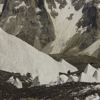 Glacial formations on the trail to K2 base camp