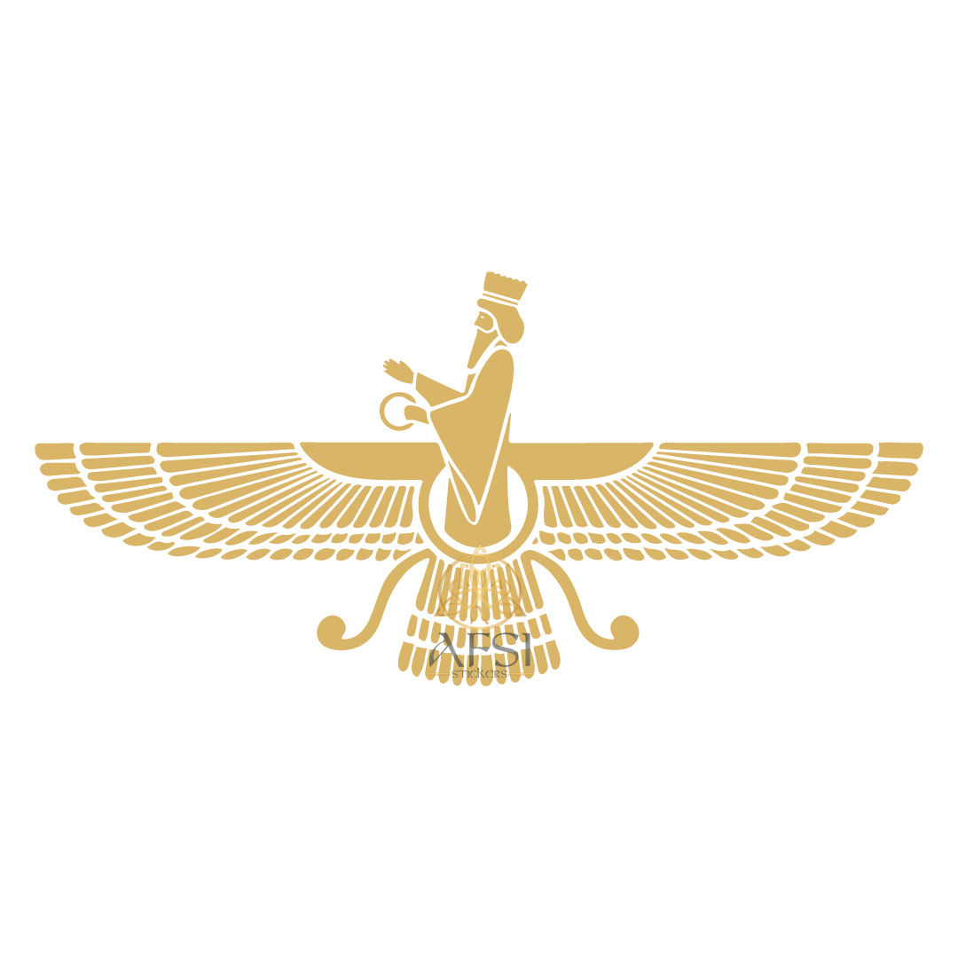 Faravahar in Gold Sticker