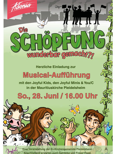 Kinder-Musical "Die Schöpfung wunderbar gemacht ?!" in Pleidelsheim