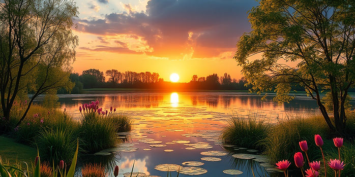 sunset over a pond.jpg