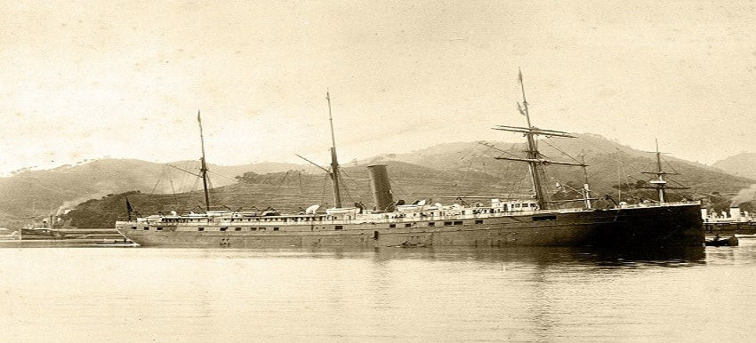 The steamship City of Rio de Janeiro, sunk outside the Golden Gate in 1901. San Francisco Maritime National Historical Park, National Park Service.