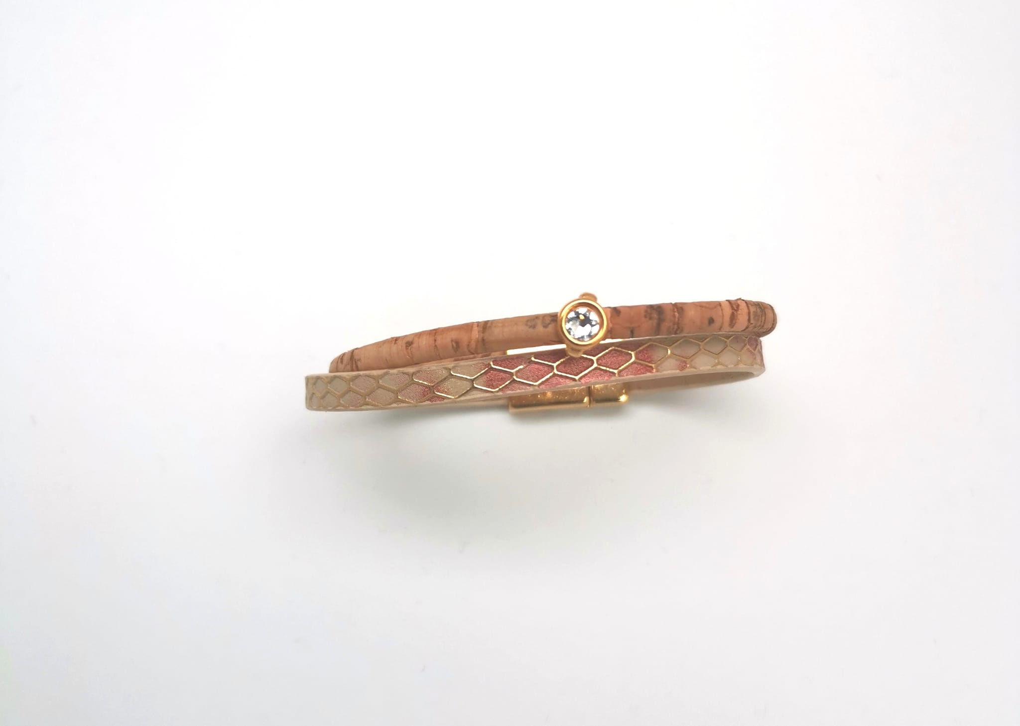 Karol layered cork bracelet