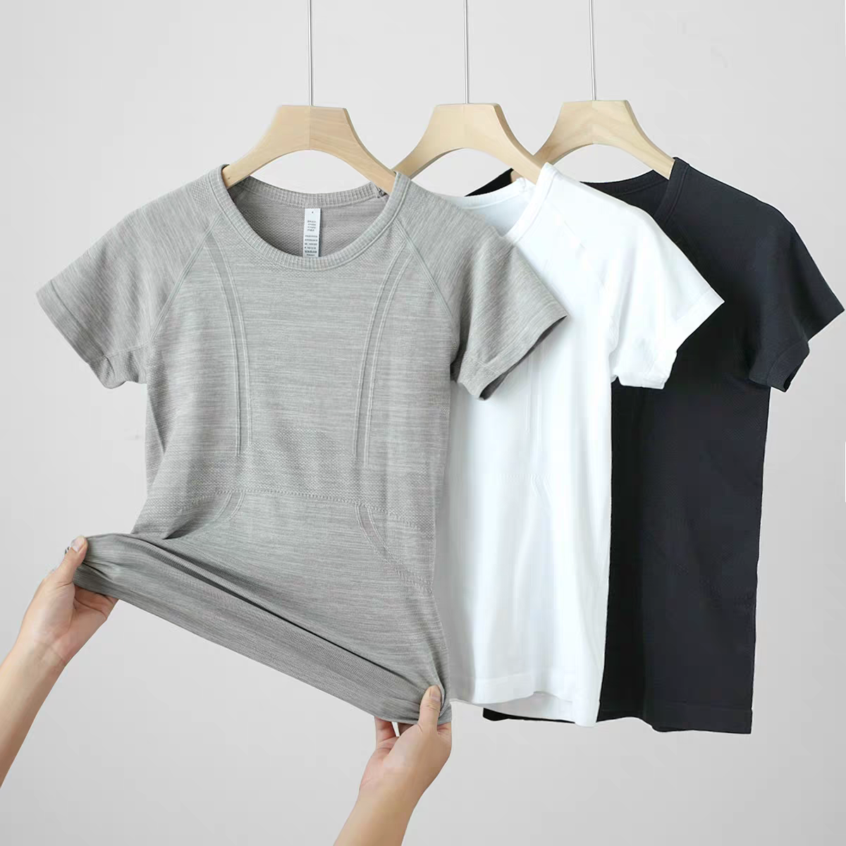 Summer Women's Short Sleeve Yoga T-Shirt Sports Shirt Gym Clothes Fitness Blouse