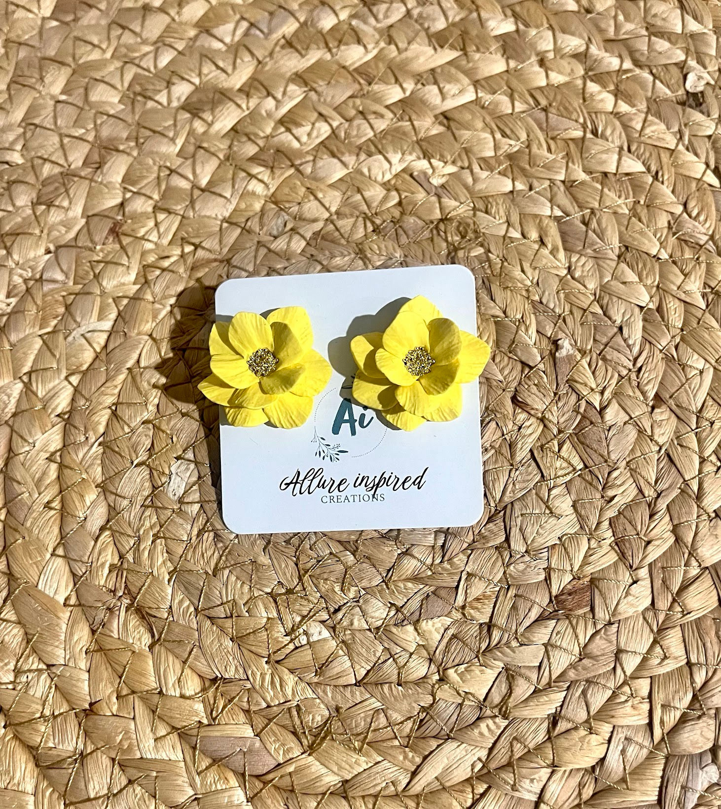 Golden Glow Allure Floral ~ Studs