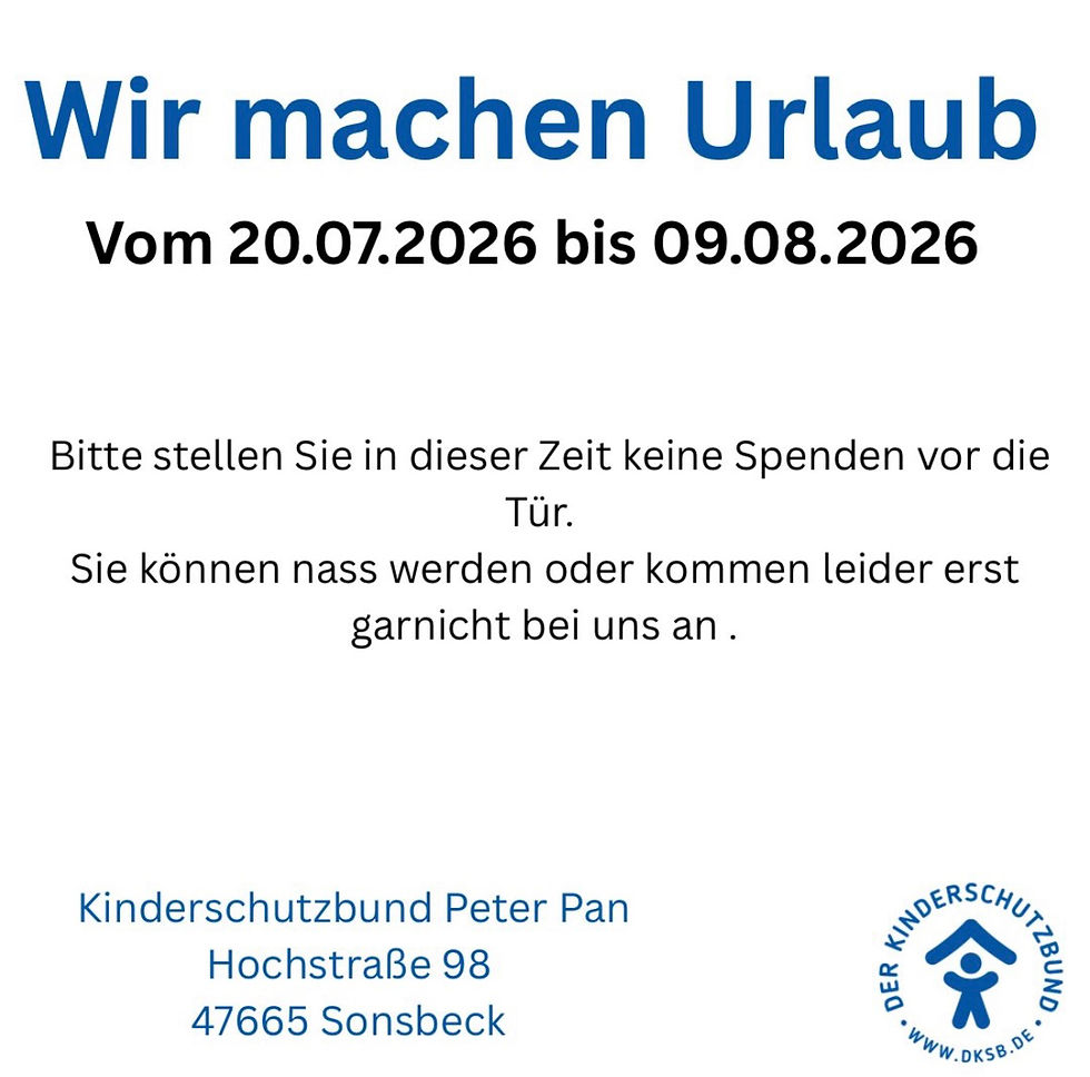 Wir machen Urlaub !