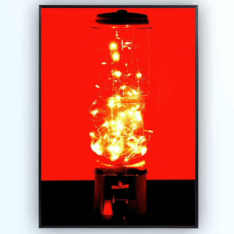 Art Print Distrilux - distributeur de bonbons vintage