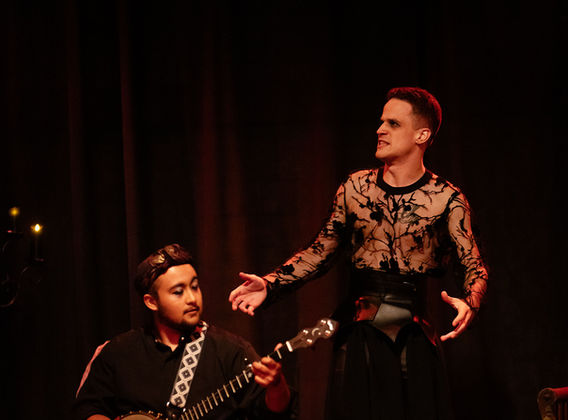 James Schilling in The Pomegranate Tree at Dacha Theatre. Photo by Brett Love