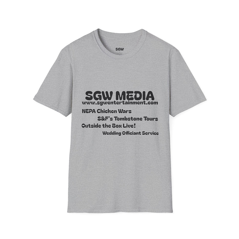 Thumbnail: SGW Media Promotional T-Shirt — 'Locals Supporting Locals' Business Logo Tee