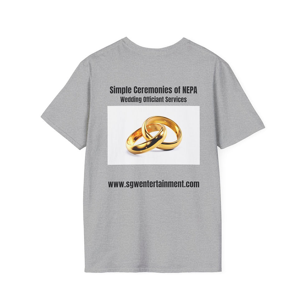 Thumbnail: Simple Ceremonies T-Shirt — Wedding Officiant Rings Tee