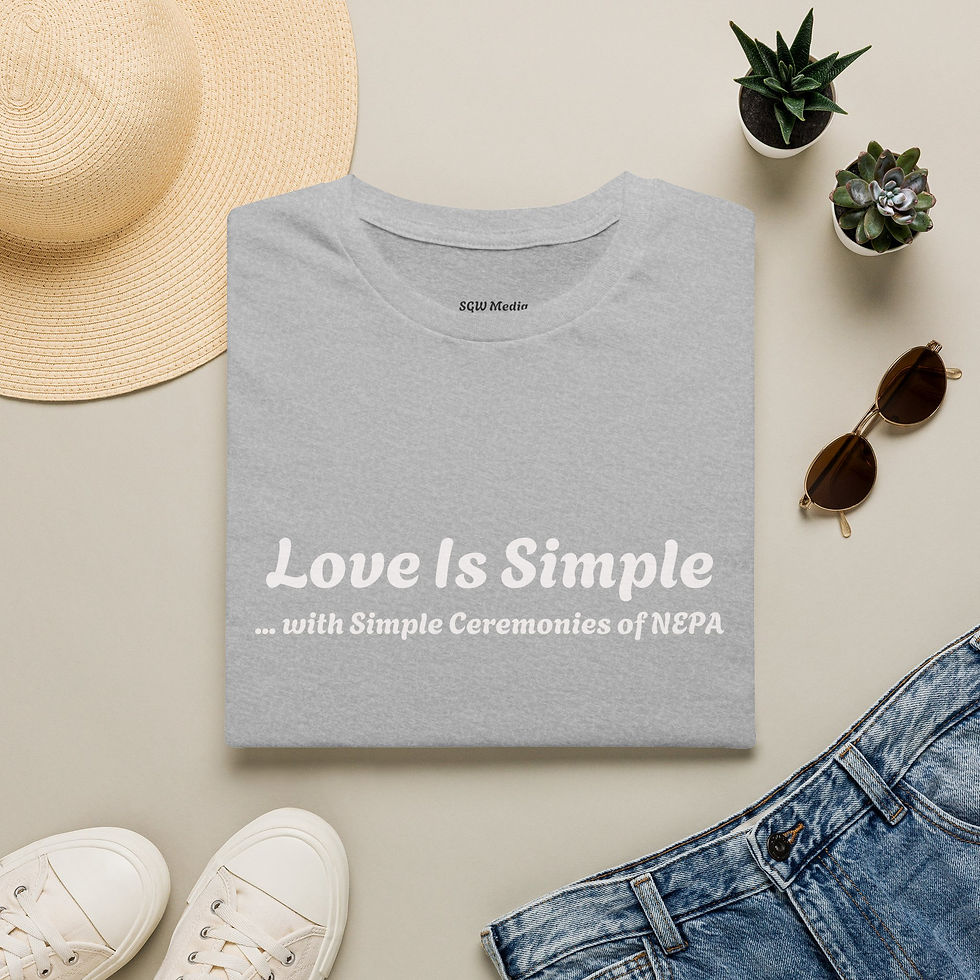 Thumbnail: T-Shirt — "Love Is Simple" Ceremony Tee (with Simple Ceremonies of NEPA)