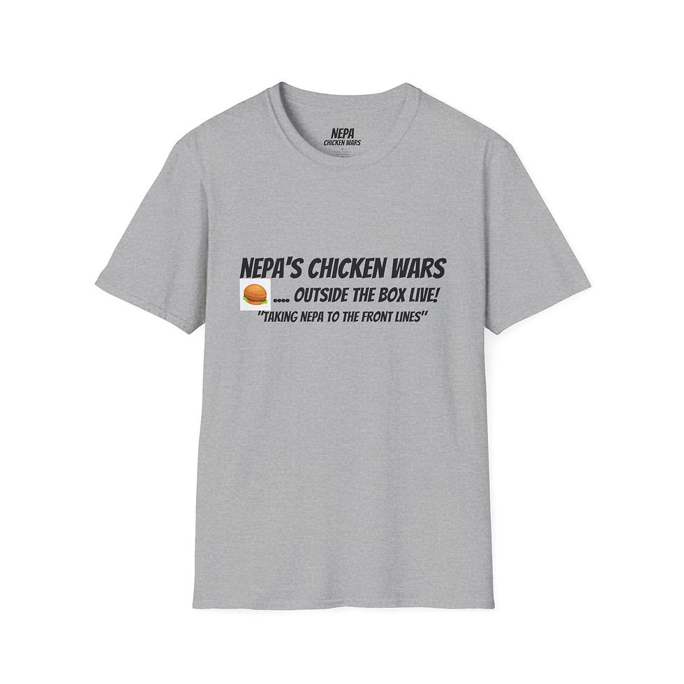Thumbnail: Chicken Wars T — “NEPA’s Chicken Wars!" Funny Local Hot Sauce & Wing Tee