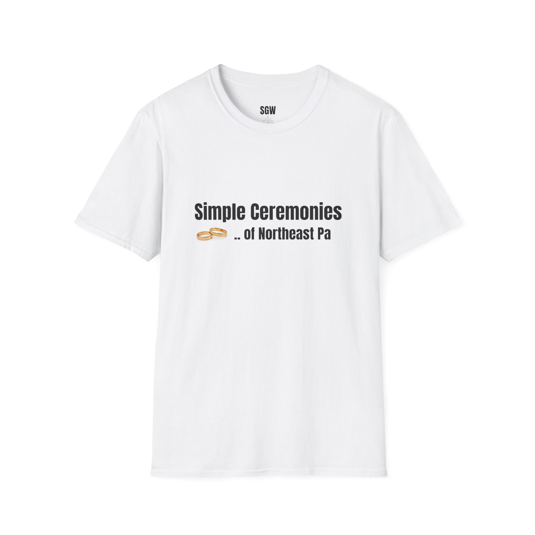 Simple Ceremonies T-Shirt — Wedding Officiant Rings Tee