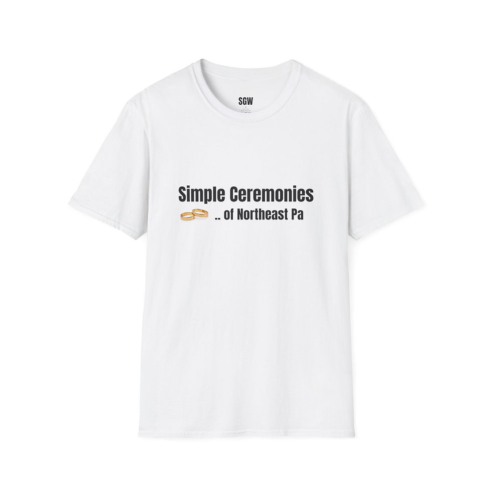 Thumbnail: Simple Ceremonies T-Shirt — Wedding Officiant Rings Tee