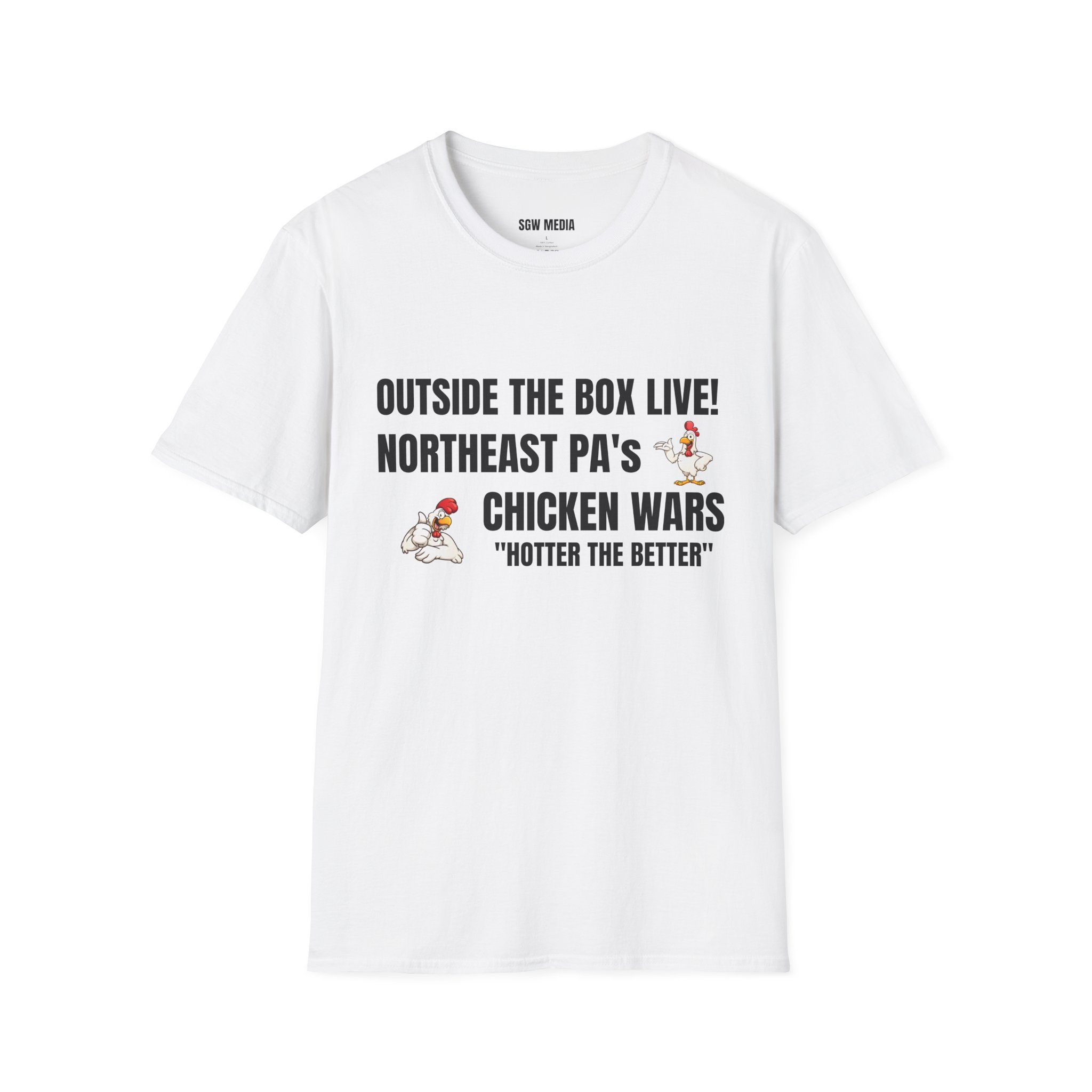 Chicken Wars T-Shirt — NEPA "Outside the Box Live!" Hot Sauce Tee