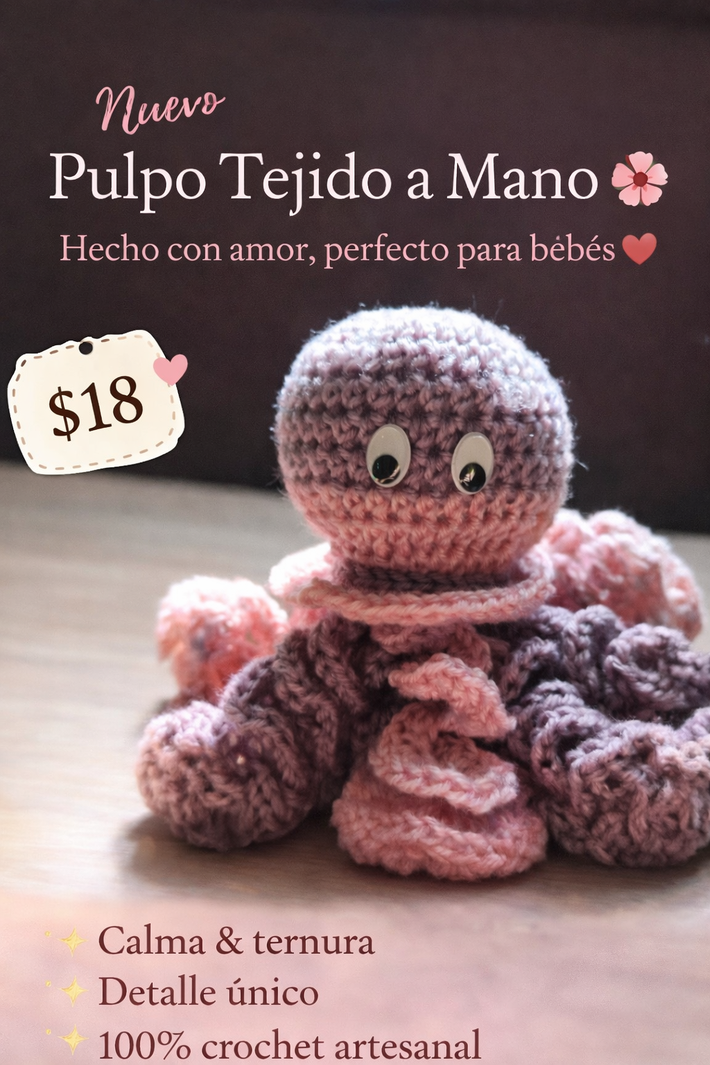 Pulpo Tejido a mano