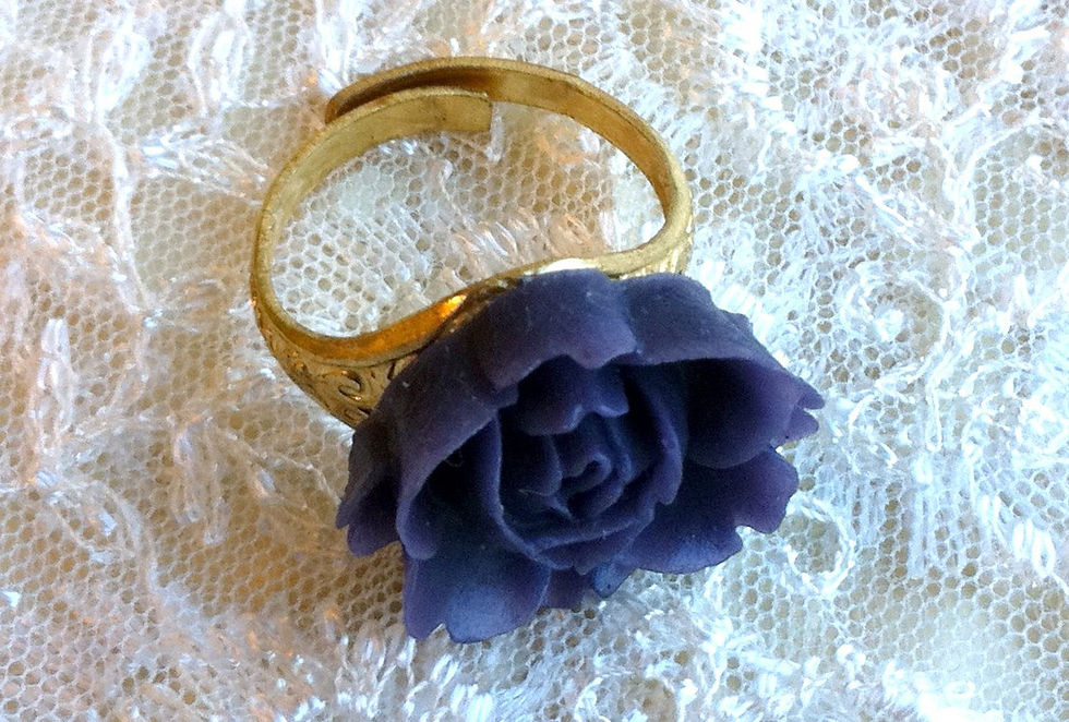 Anillo Rose azul oscuro