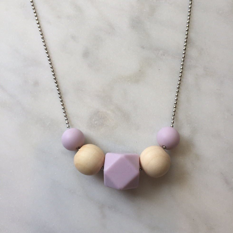 Thumbnail: Petite Geo + Wood Necklace