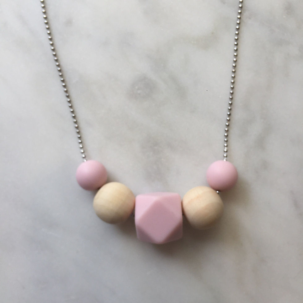 Thumbnail: Petite Geo + Wood Necklace