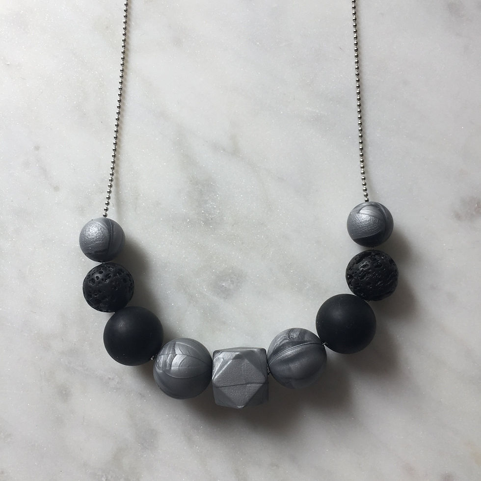 Thumbnail: Metallic lava necklace