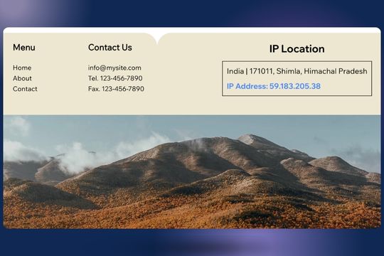 IP Location banner