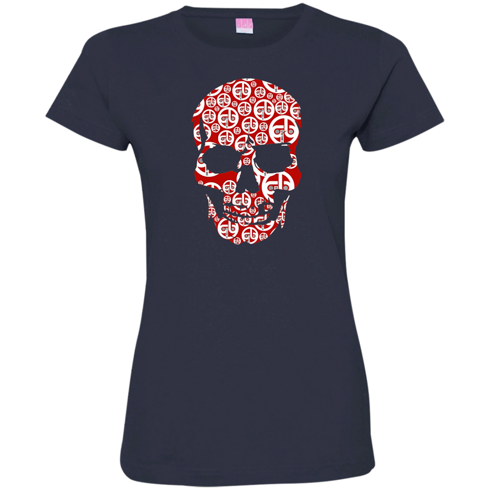 Thumbnail: Red Skull Head in Multi-Color Short Sleeve T-Shirts