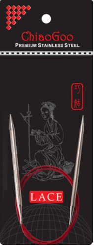 ChiaoGoo RED Lace Circular Needle 80cm 3.75mm - 1pc