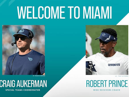 Miami Dolphins Announce Coaching Staff Additions