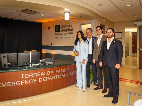 Baptist Health Doctors Hospital Honors the Torrealba Family at the Unveiling of Newly Enhanced Emergency Lobby
