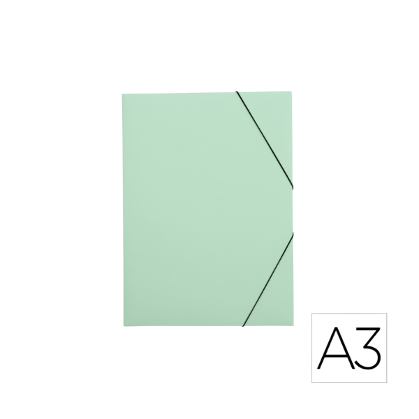 CAPA COM ABAS E ELÁSTICO A3 CARTOLINA 350GR VERDE