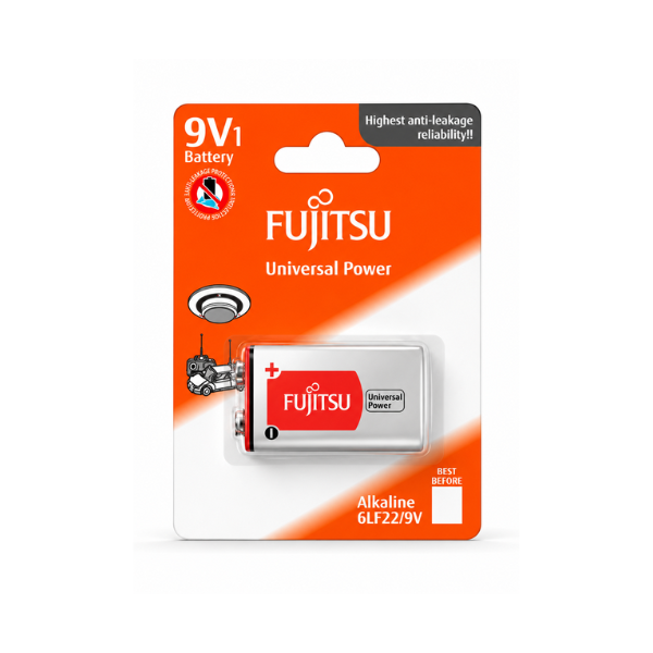 PILHA FUJITSU ALCALINA LR61 ALCALINA 9V BLISTER DE 1 UNIDADE 6LF22