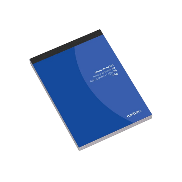 BLOCO APONTAMENTOS A6 AMBAR 80 FOLHAS PAUTADO