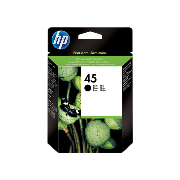 TINTEIRO ORIGINAL HP 45 PRETO 42ML 930 PÁGINAS