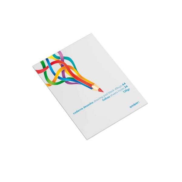 BLOCO DE DESENHO A4 24 FOLHAS 120GR AMBAR CAVALINHO