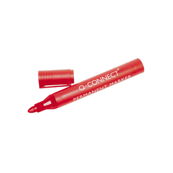 MARCADOR TINTA PERMANENTE VERMELHO PONTA REDONDA 3 MM