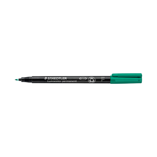 MARCADOR STAEDTLER LUMOCOLOR F318 0.6MM PERMANENTE VERDE