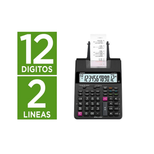 CALCULADORA CASIO HR-150RCE 12 DIGITOS RELÓGIO+CALENDÁRIO C/ROLO ...