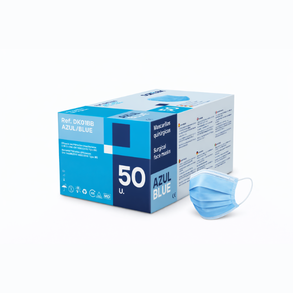 MÁSCARA PROTEÇÃO CIRÚRGICA SANTEX TIPO IIR 3 CAMADAS (50 UNIDADES)