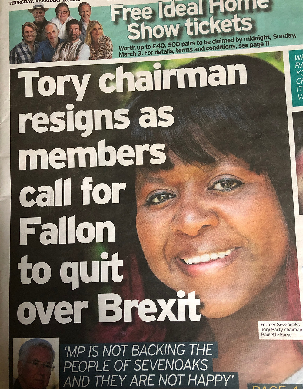 Sevenoaks Chronicle article on why I resigned as chairman of the Sevenoaks Conservative Association