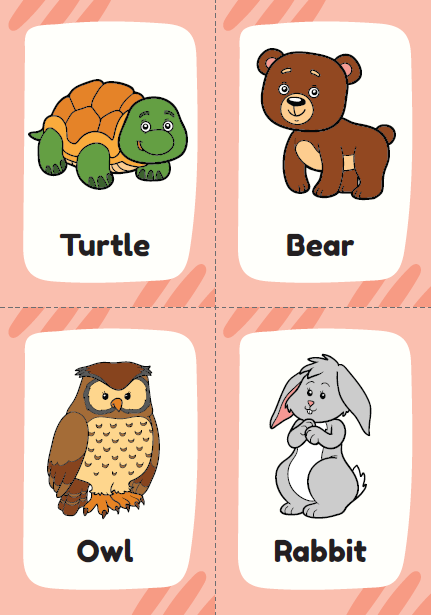 Miniatură: English cards - Animals, Vegetables, Fruits, and Emotions