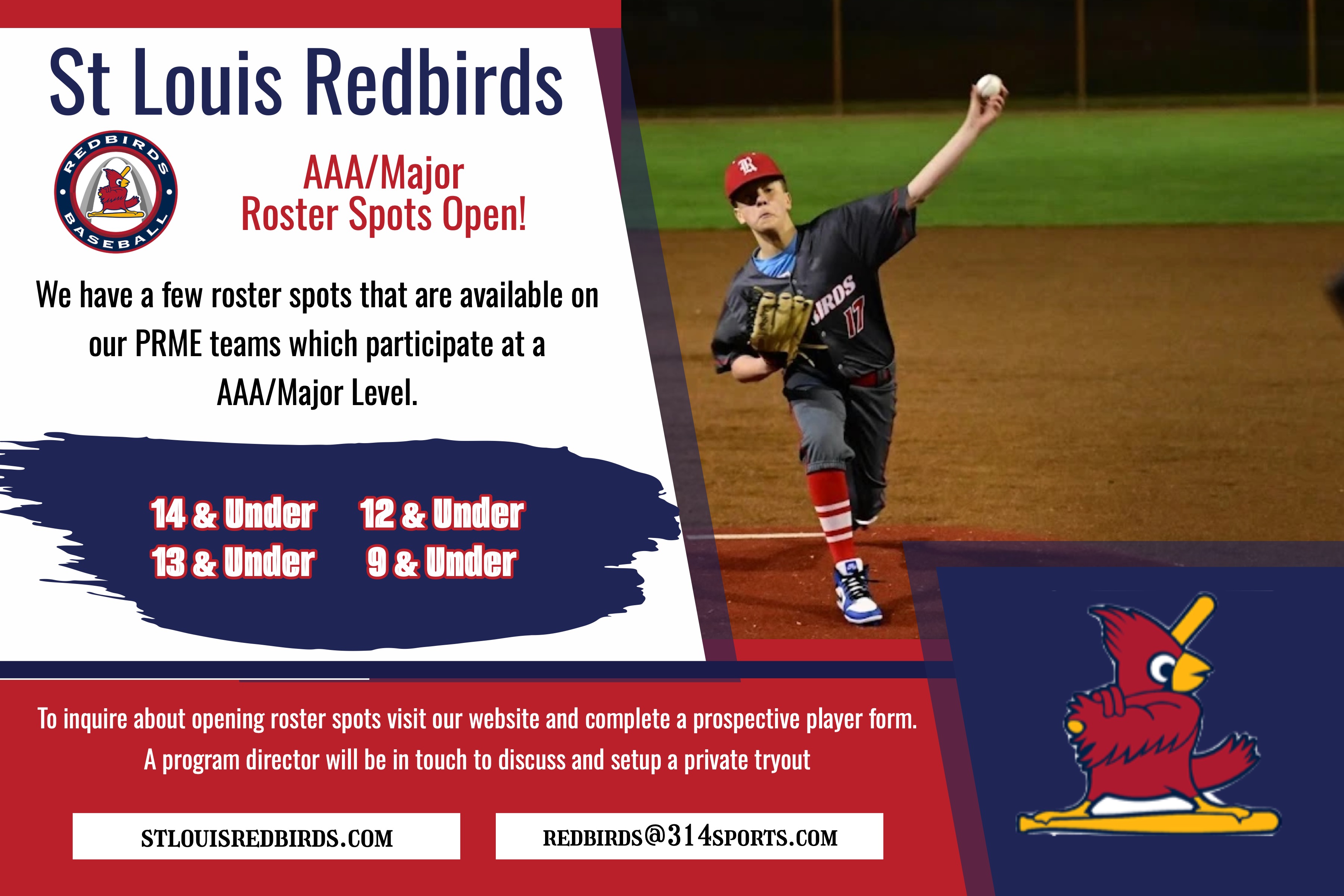 St Louis Redbirds Baseball & Softball