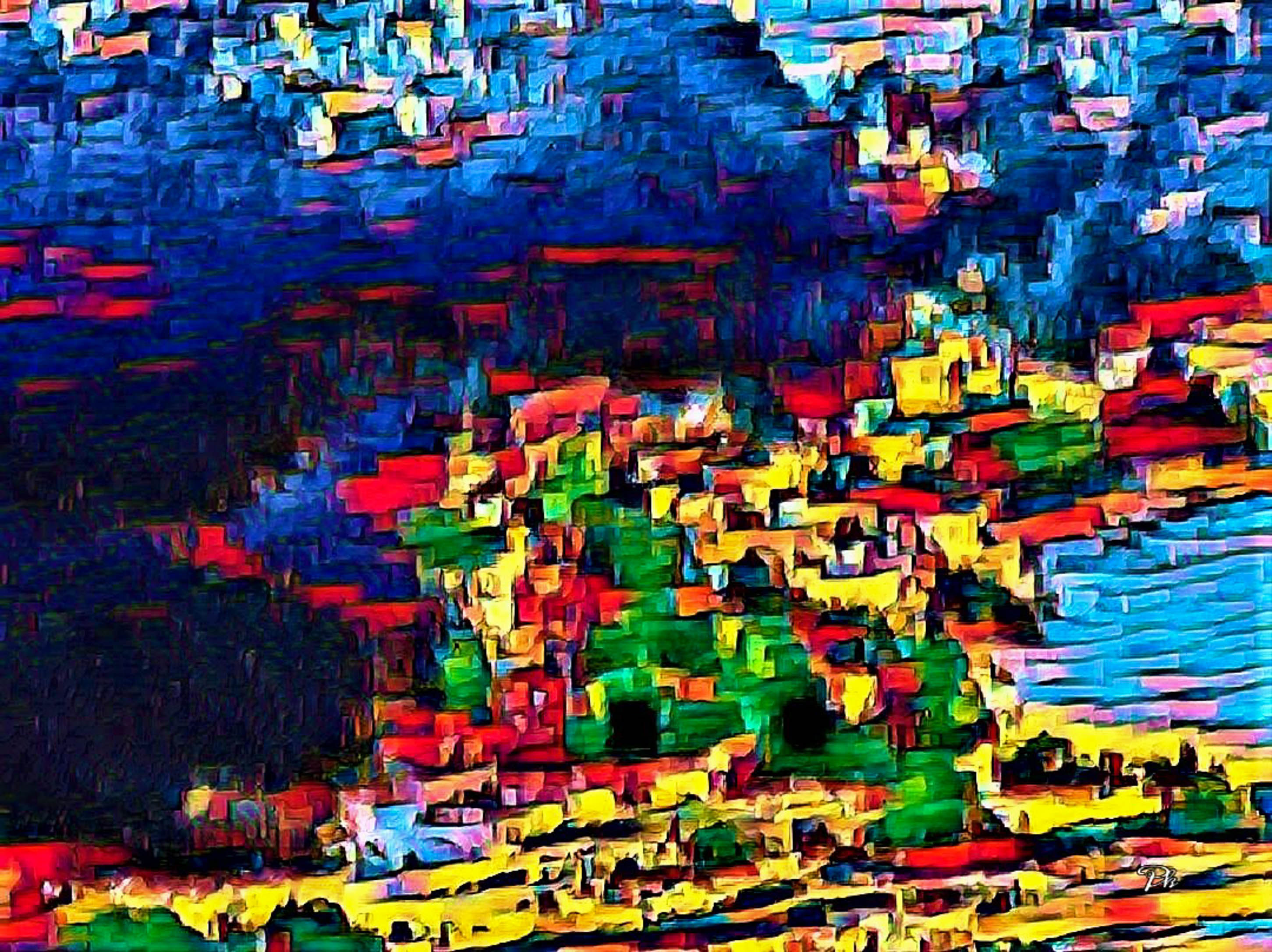 Abstract Storm Over City