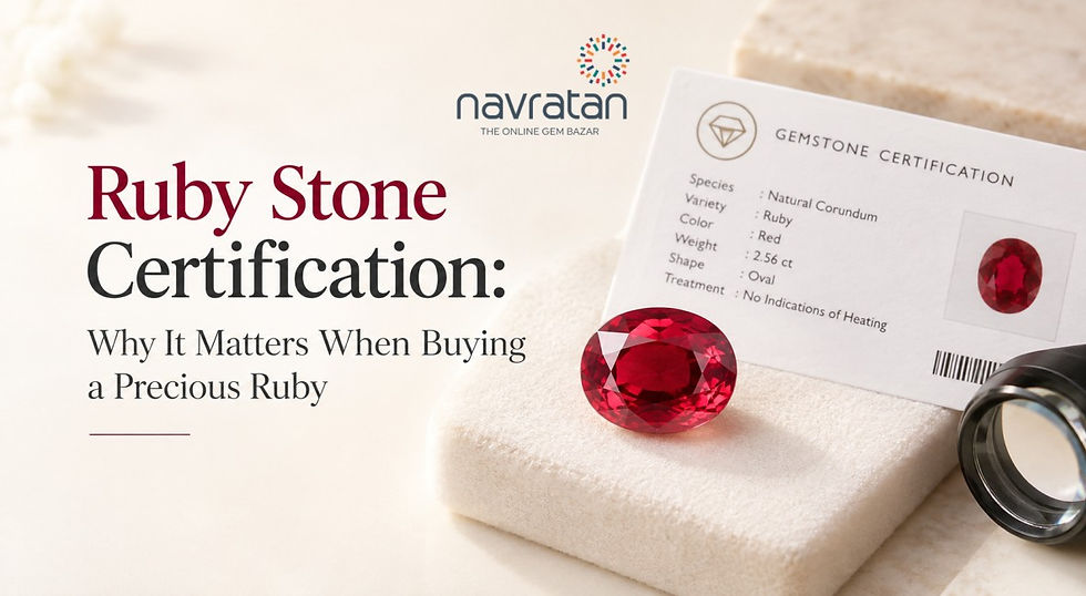 Ruby Stone Certification: Why It Matters When Buying a Precious Ruby