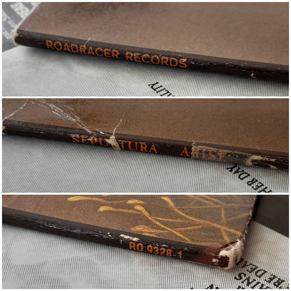 Arise foi o 4.º álbum lançado pelos Sepultura e é considerado por muitos como o melhor da banda.



Para comemorar esta data, mostro-vos uma edição europeia original em vinil de 1991, lançada pela Roadracer Records (RO 9328 1). 💽

Detalhe lateral da capa.