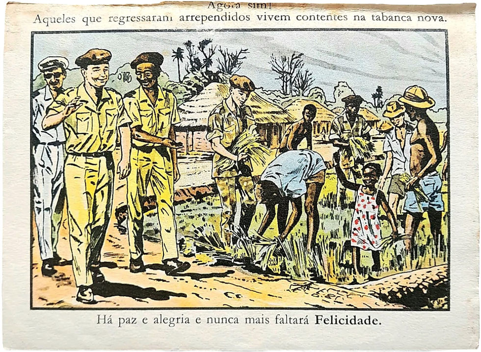 🇵🇹 Cartaz de propaganda dirigido aos "homens do mato" durante a Guerra Colonial Portuguesa (Guiné, 1963/1974). 🇬🇼