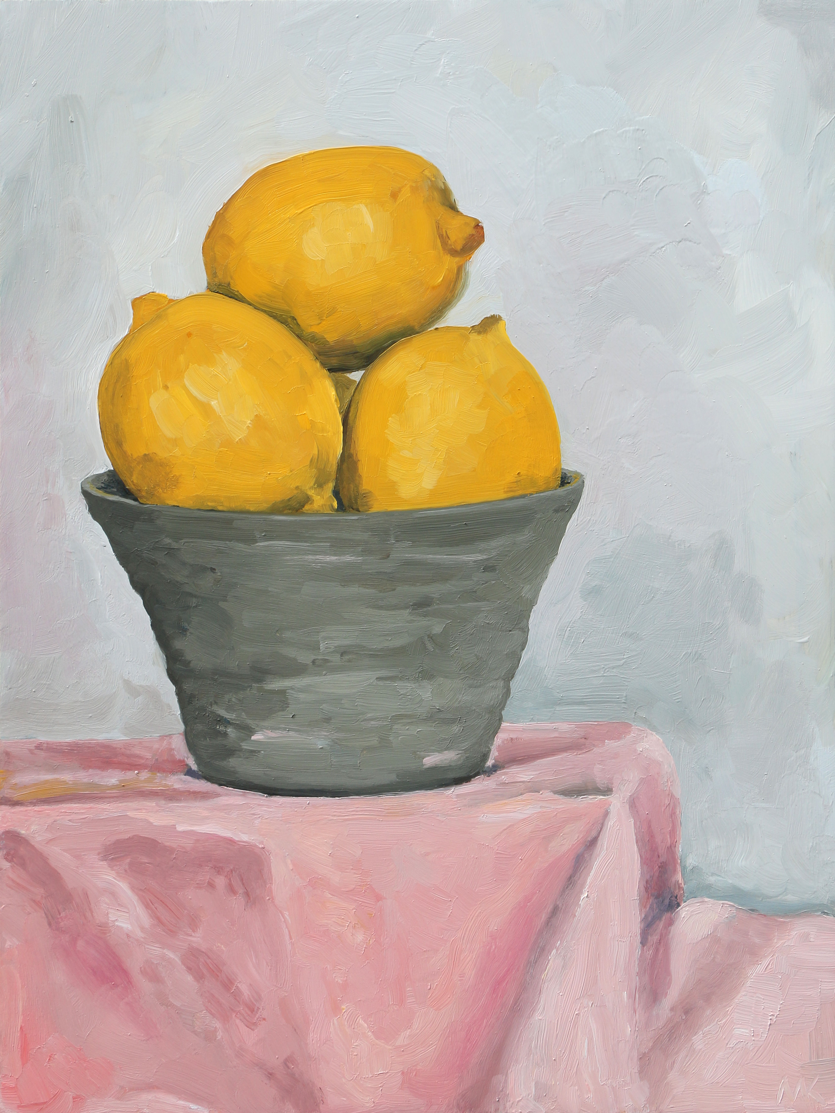 Three Lemons in a Small Bowl