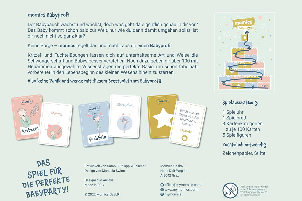 Miniaturbild: momics Babyprofi: Das ultimative Babyparty Spiel & Geschenk für werdende Eltern