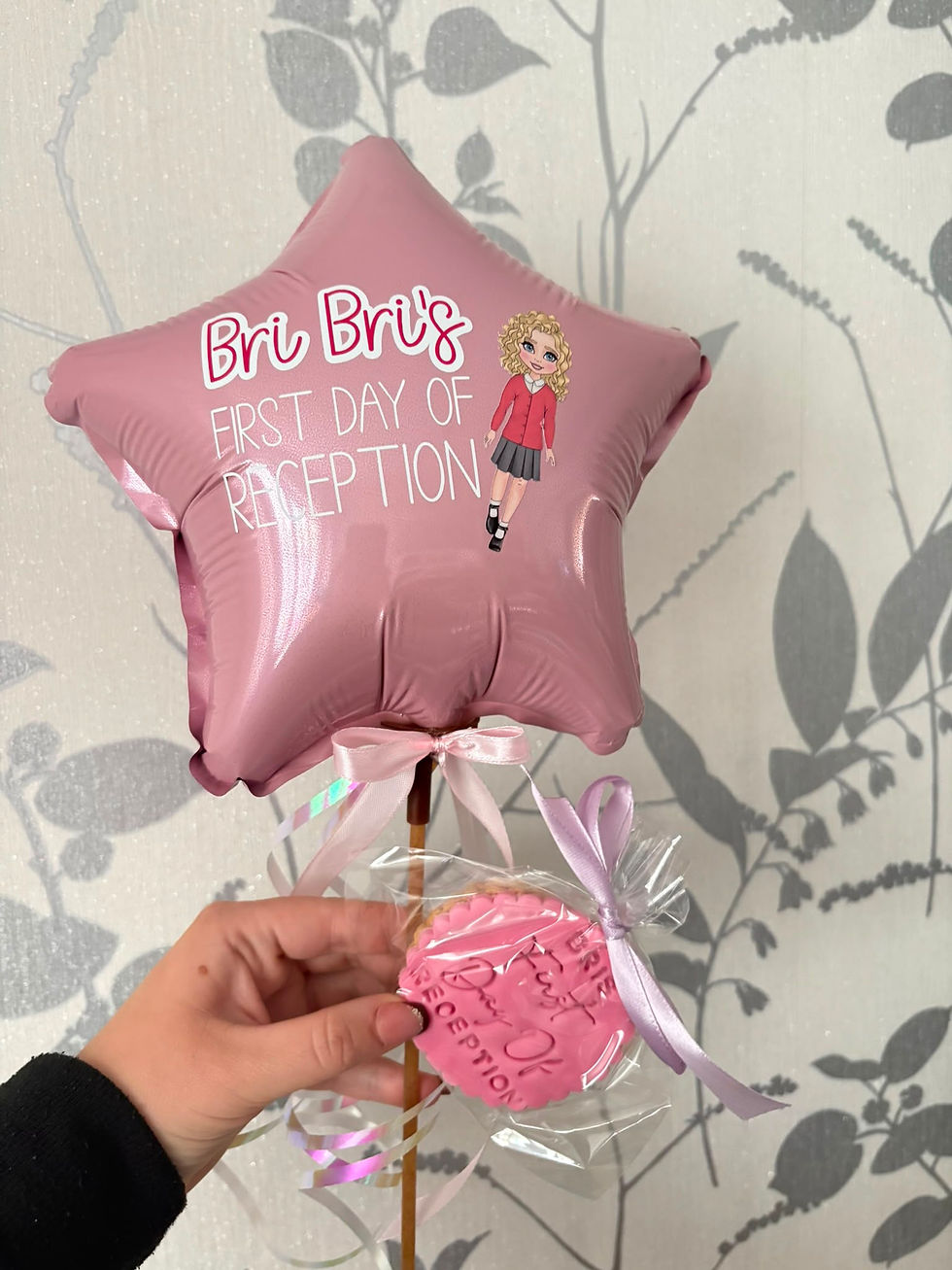 Thumbnail: Personalised Balloon Wand with dolly artwork
