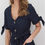 Thumbnail: JD Williams Navy Linen Blend Button Through Midi Dress Sizes 24, 26, 32 NO BELT
