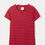 Thumbnail: EX Fat Face Rhubarb-Red Organic Cotton Breton T-Shirt Size 12 RRP £25