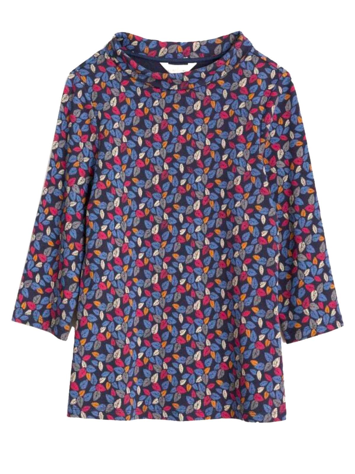 Seasalt Navy Slate Leaves Sunstream Jersey Top 8 10 12 14 16 18 20 22 24 26/28